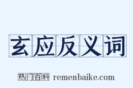 玄应反义词是什么意思的图片